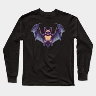 Bat in Pixel Form Long Sleeve T-Shirt